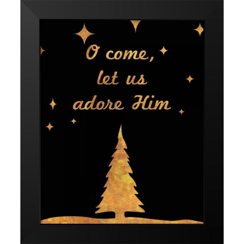 O Christmas I Black Modern Wood Framed Art Print by Studio, Sd Graphics