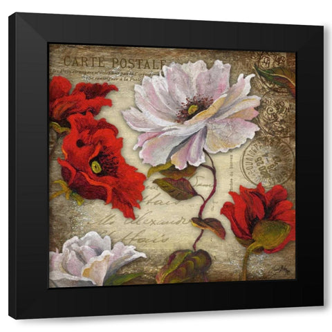 Paris Postcard I Black Modern Wood Framed Art Print by Medley, Elizabeth