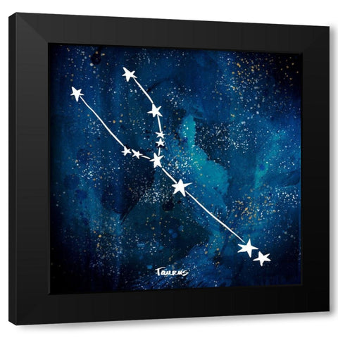 Taurus Black Modern Wood Framed Art Print by Papa, Kat