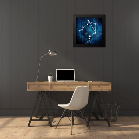 Libra Black Modern Wood Framed Art Print by Papa, Kat
