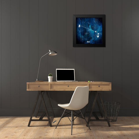 Aries Black Modern Wood Framed Art Print by Papa, Kat