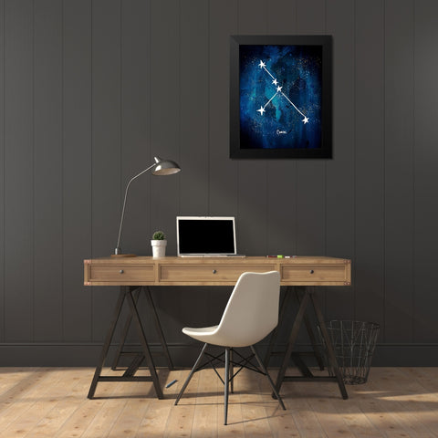 Cancer Black Modern Wood Framed Art Print by Papa, Kat