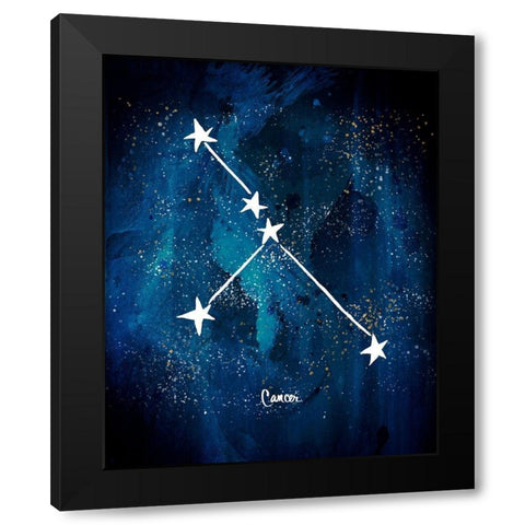 Cancer Black Modern Wood Framed Art Print by Papa, Kat