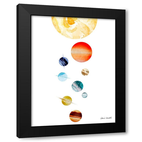 Collection Of Planets Black Modern Wood Framed Art Print by Loreth, Lanie
