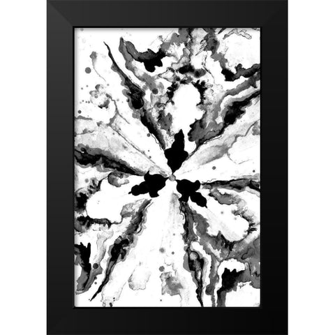 Monochrome Constellation Black Modern Wood Framed Art Print by Pinto, Patricia