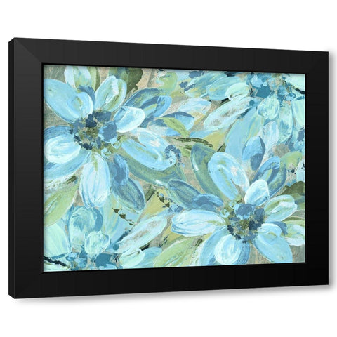 Celestial Blooms Black Modern Wood Framed Art Print by Loreth, Lanie