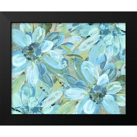 Celestial Blooms Black Modern Wood Framed Art Print by Loreth, Lanie