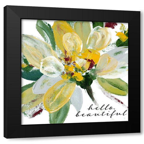 Hello Beautiful Black Modern Wood Framed Art Print by Loreth, Lanie