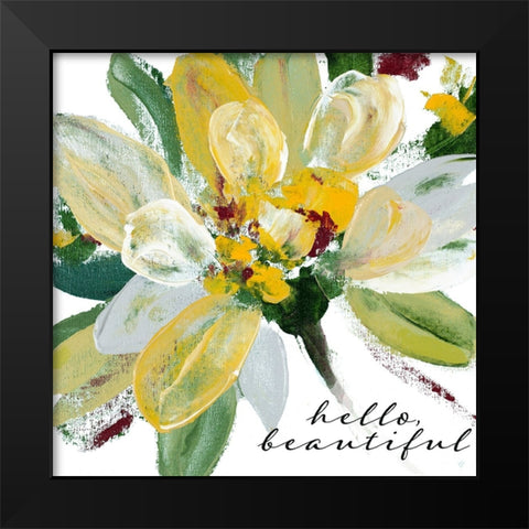 Hello Beautiful Black Modern Wood Framed Art Print by Loreth, Lanie