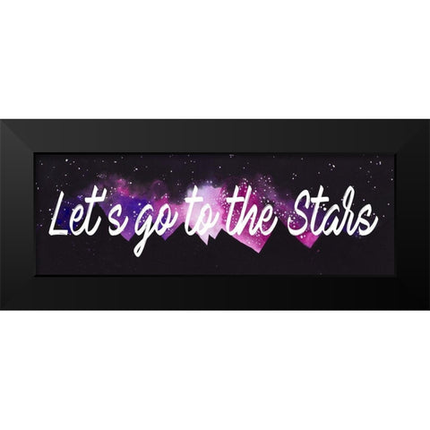 Lets Go To The Stars Black Modern Wood Framed Art Print by Bucheli, Amaya