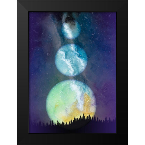 Within Space Black Modern Wood Framed Art Print by Bucheli, Amaya