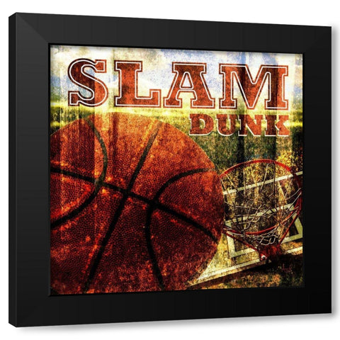 Sport Collage III Black Modern Wood Framed Art Print with Double Matting by Metz, Andi