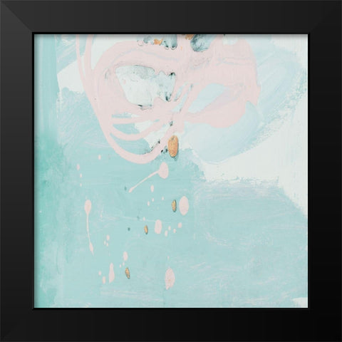 Spring Breeze Pink and Turquoise II Black Modern Wood Framed Art Print by Pinto, Patricia