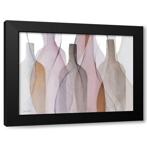 Midnight Crowd Black Modern Wood Framed Art Print with Double Matting by Loreth, Lanie