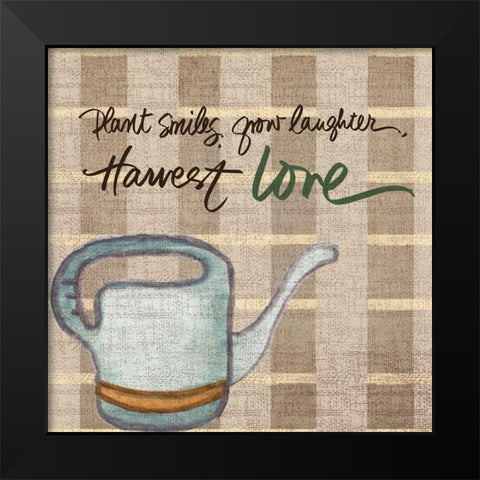Harvest Love Black Modern Wood Framed Art Print by Medley, Elizabeth