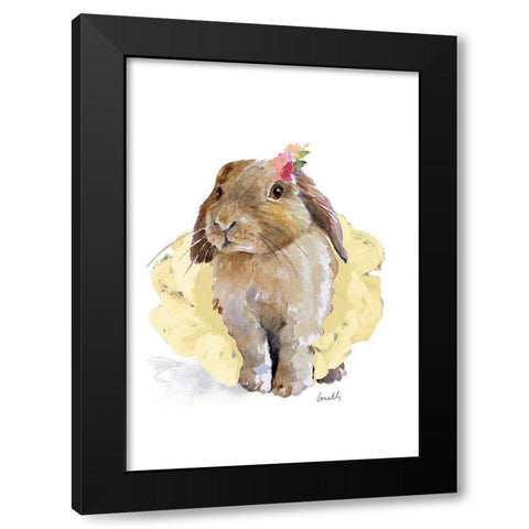 Ballet Bunny II Black Modern Wood Framed Art Print with Double Matting by Loreth, Lanie