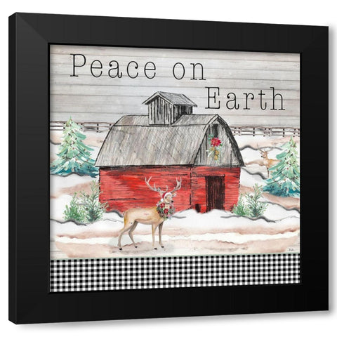 Believe in Holiday Magic II Black Modern Wood Framed Art Print by Pinto, Patricia