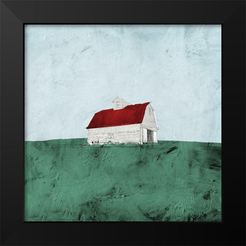 Mint Fields Black Modern Wood Framed Art Print by Mabat, Ynon