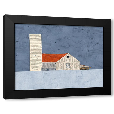 Barn and Silo Black Modern Wood Framed Art Print with Double Matting by Mabat, Ynon