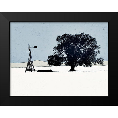 Keeping Company Black Modern Wood Framed Art Print by Mabat, Ynon