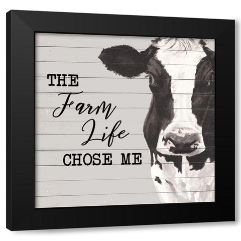 The Farm Life Black Modern Wood Framed Art Print by Green, Jenny