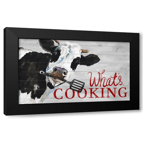 Whats Cooking Black Modern Wood Framed Art Print by Pinto, Patricia