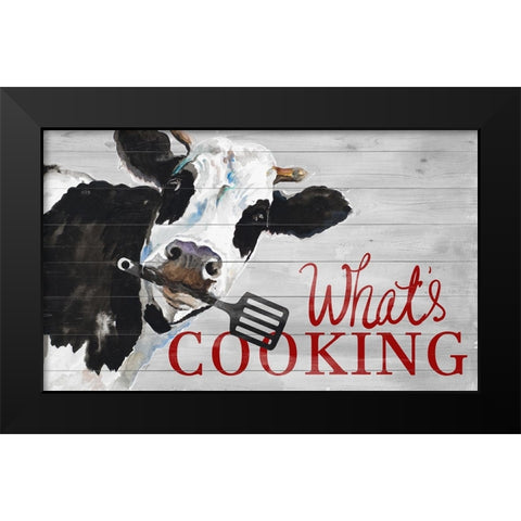 Whats Cooking Black Modern Wood Framed Art Print by Pinto, Patricia