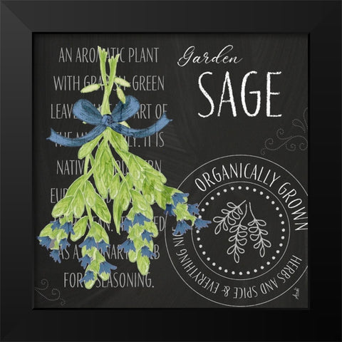 Garden Grown Herbs II Black Modern Wood Framed Art Print by Metz, Andi