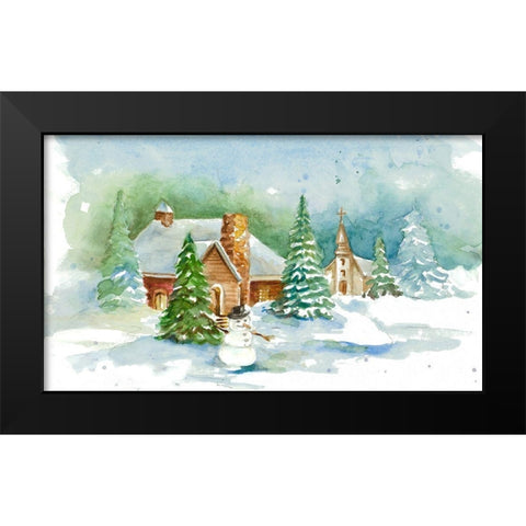 Holiday Town I Black Modern Wood Framed Art Print by Loreth, Lanie