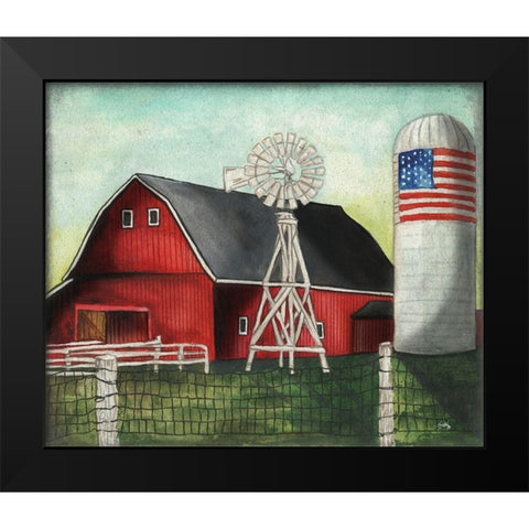 USA Silo Black Modern Wood Framed Art Print by Medley, Elizabeth