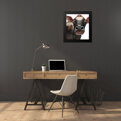 Bessie Black Modern Wood Framed Art Print by Medley, Elizabeth
