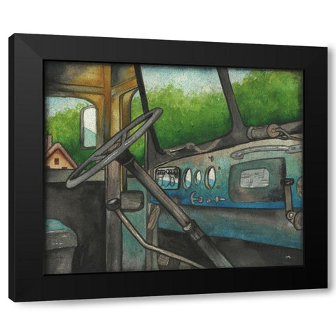 Dashboard Black Modern Wood Framed Art Print with Double Matting by Medley, Elizabeth
