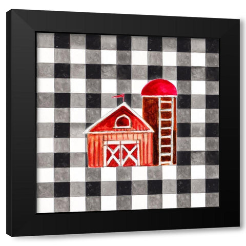 Fun Farm Icon I Black Modern Wood Framed Art Print with Double Matting by Gaynor, Janice