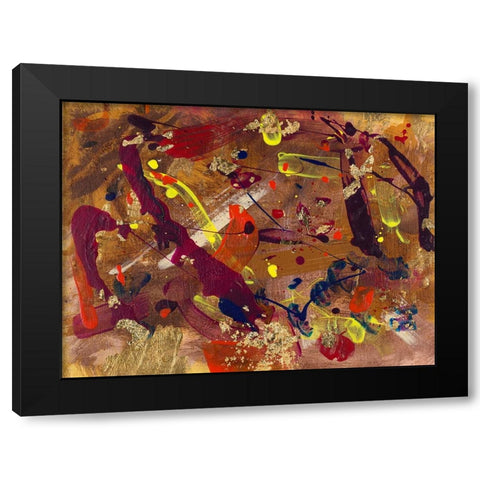 Vivid Samurai Black Modern Wood Framed Art Print by Grace, Ajoya