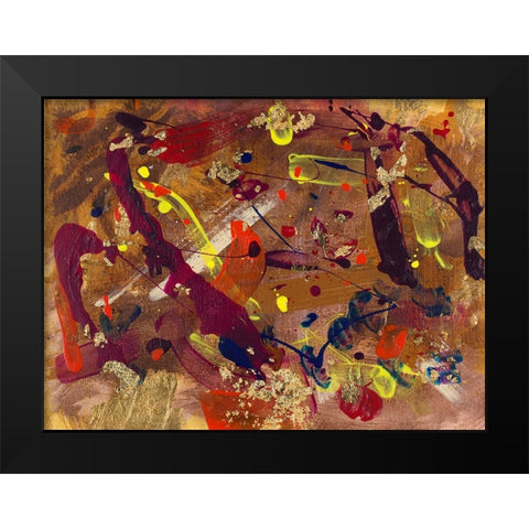 Vivid Samurai Black Modern Wood Framed Art Print by Grace, Ajoya