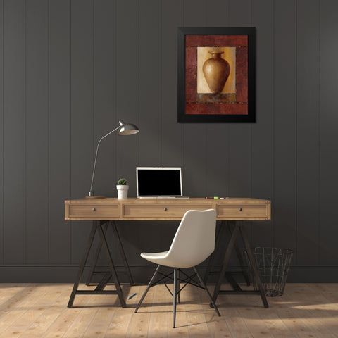 Taramind Pottery Vase Black Modern Wood Framed Art Print by Loreth, Lanie
