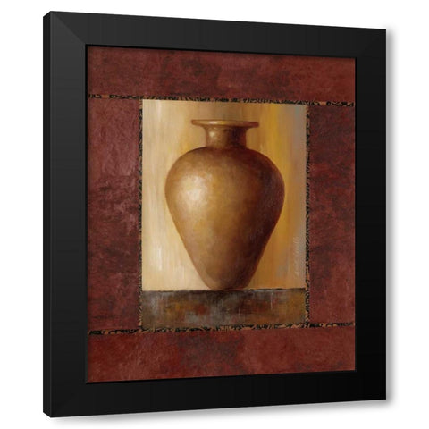 Taramind Pottery Vase Black Modern Wood Framed Art Print by Loreth, Lanie