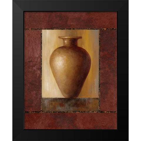 Taramind Pottery Vase Black Modern Wood Framed Art Print by Loreth, Lanie