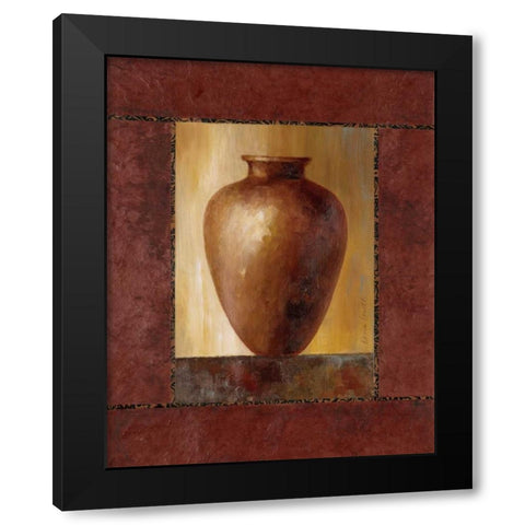 Mahogany Pottery Vase Black Modern Wood Framed Art Print by Loreth, Lanie
