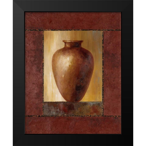 Mahogany Pottery Vase Black Modern Wood Framed Art Print by Loreth, Lanie