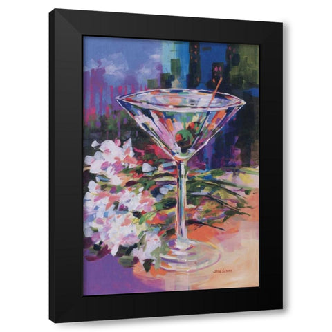 N.Y. Martini Black Modern Wood Framed Art Print with Double Matting by Slivka, Jane