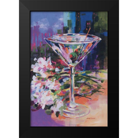 N.Y. Martini Black Modern Wood Framed Art Print by Slivka, Jane
