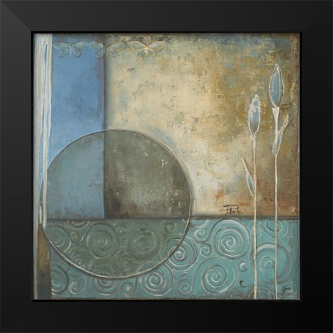 Inspiration in Blue II Black Modern Wood Framed Art Print by Pinto, Patricia
