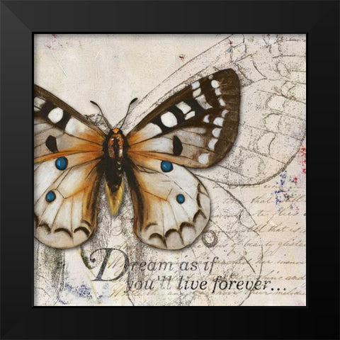 Living your Dreams I Black Modern Wood Framed Art Print by Pinto, Patricia