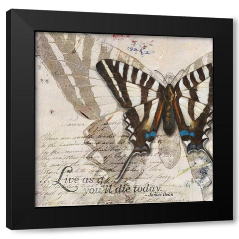 Living your Dreams II Black Modern Wood Framed Art Print with Double Matting by Pinto, Patricia