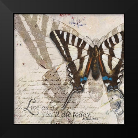 Living your Dreams II Black Modern Wood Framed Art Print by Pinto, Patricia