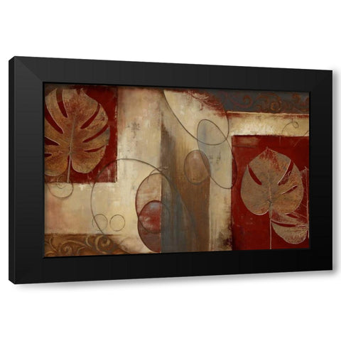 Inspiration in Crimson Black Modern Wood Framed Art Print with Double Matting by Pinto, Patricia