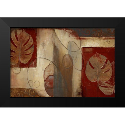 Inspiration in Crimson Black Modern Wood Framed Art Print by Pinto, Patricia