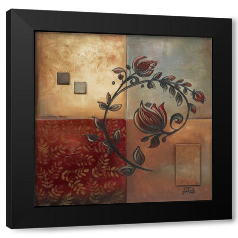 Ornaments I Black Modern Wood Framed Art Print with Double Matting by Pinto, Patricia