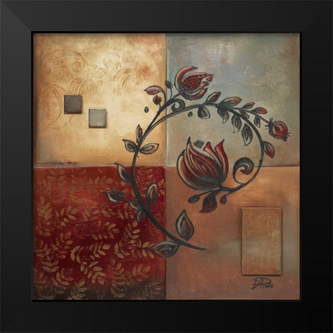 Ornaments I Black Modern Wood Framed Art Print by Pinto, Patricia